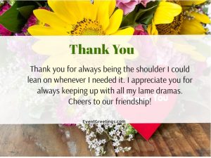 thank you message for friends essay