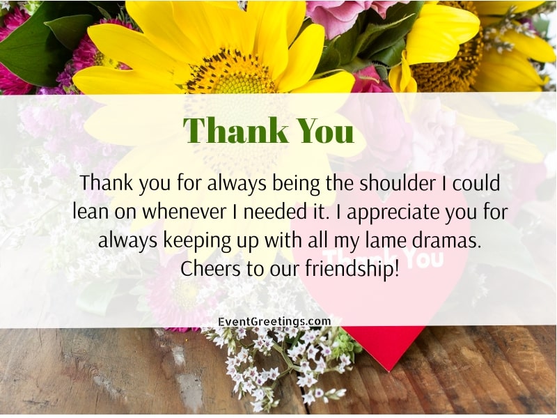 thank you message for a friend essay