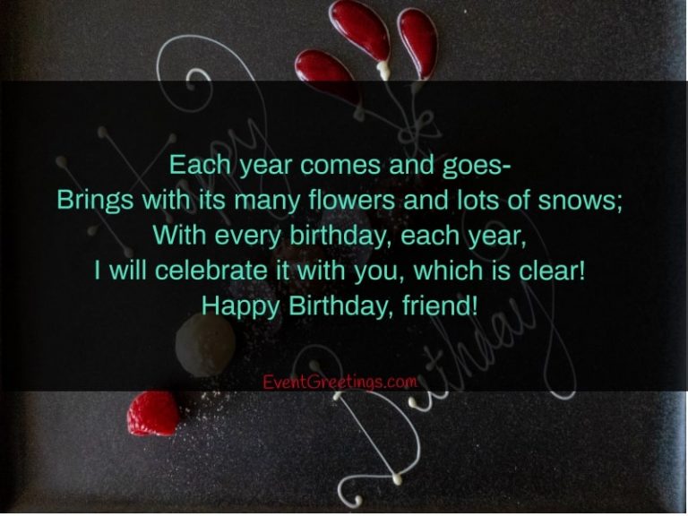 20 Best Birthday Poem For Friend – Events Greetings