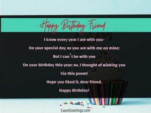 20 Best Birthday Poem For Friend – Events Greetings