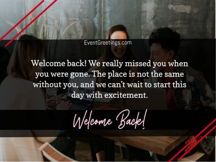 50 Welcome Back to Work! Wishes And Messages – Events Greetings