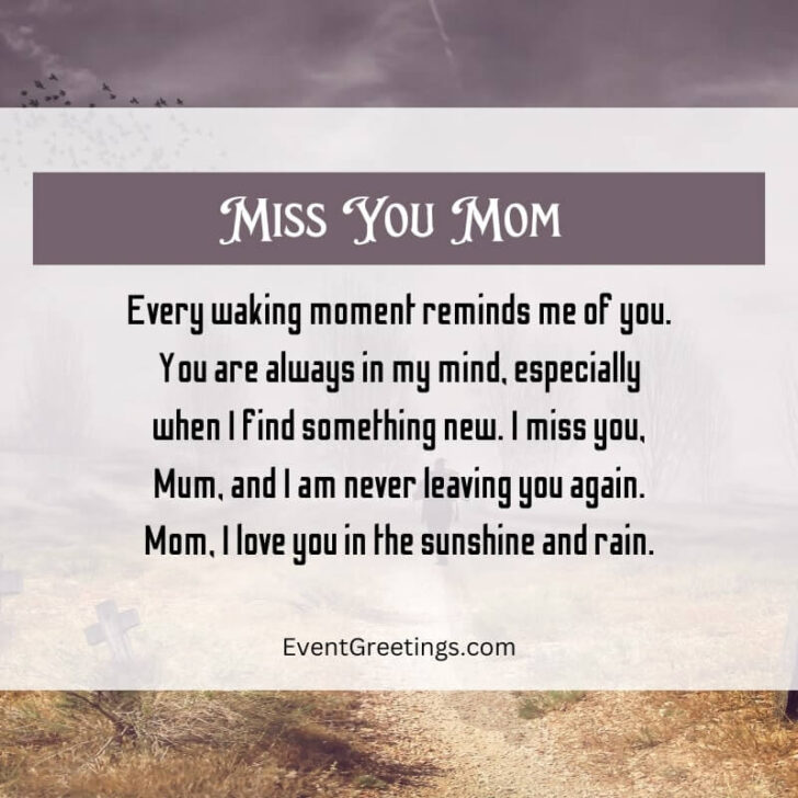 35 Heartfelt Miss You Mom Quotes And Sayings