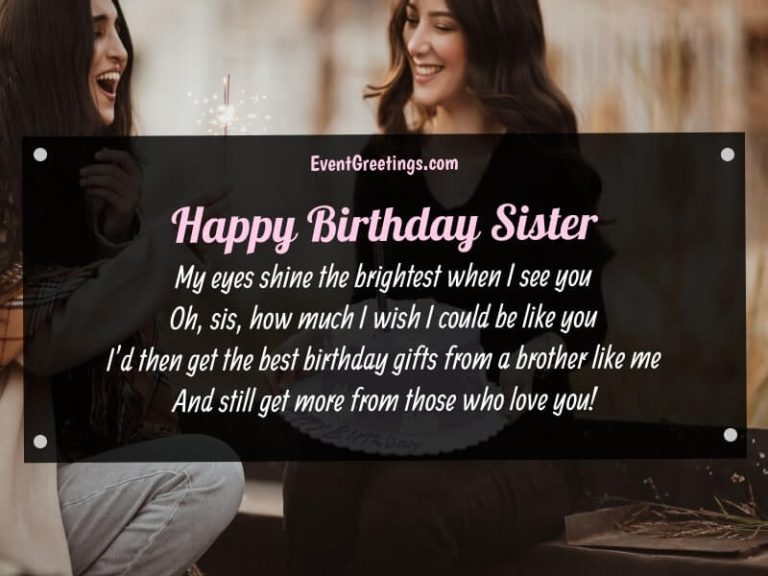 Top 20 Hear Warming Birthday Poems for Sister