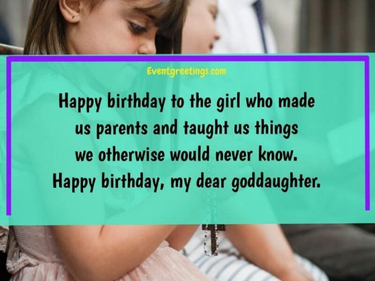 40 Cute Birthday Wishes For Goddaughter – Events Greetings
