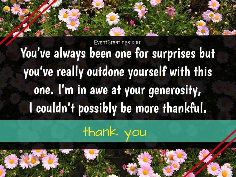 20 Best Thank You Note For Gift Message And Wording Events Greetings