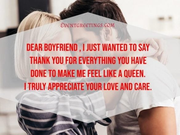 Sweet Message To Say Thank You To Your Boyfriend