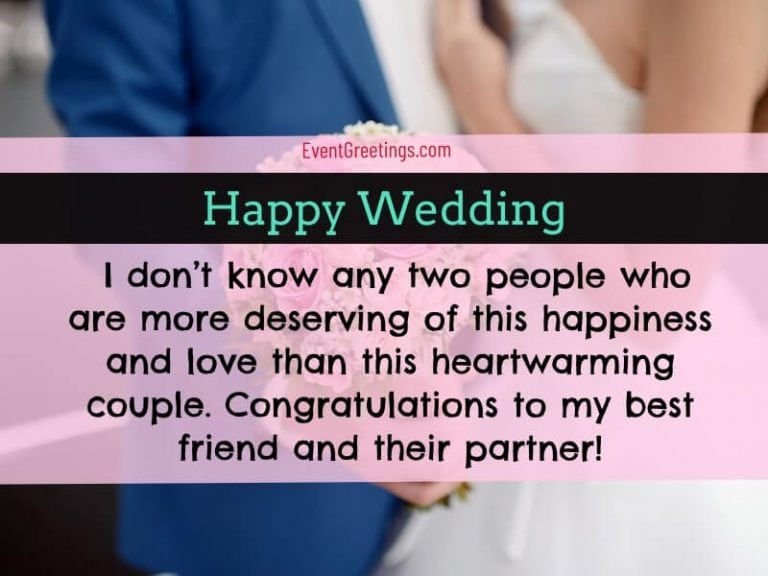 25 Wedding Wishes And Messages for a Friend Events Greetings