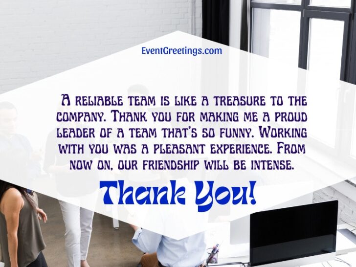 25 Inspirational Thank You Messages For Team – Events Greetings