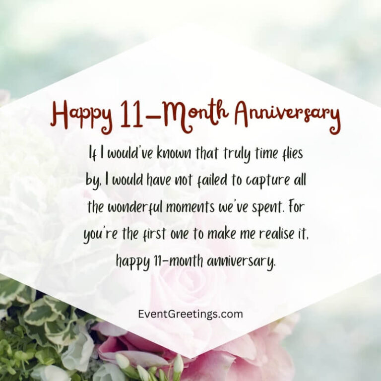 25 Best Happy 11 Month Anniversary Wishes And Messages