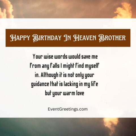 30 Touching Happy Birthday In Heaven Brother Wishes